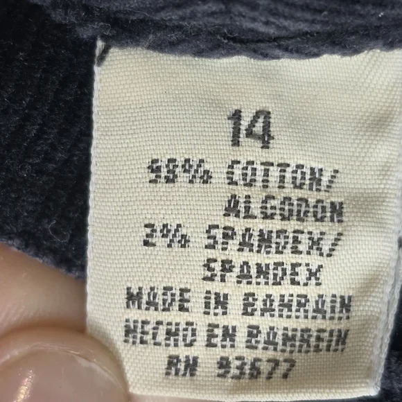 St. John's Bay Black Corduroy Flared Leg Pants, Size 16 - Picture 4 of 6